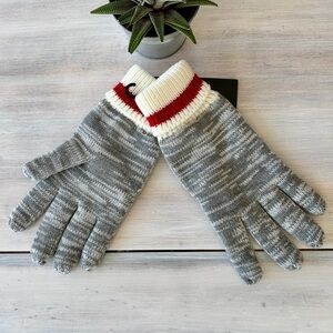 Men’s Grey, Red & White Knit Winter Gloves. Size:L/XL (MAY 7)